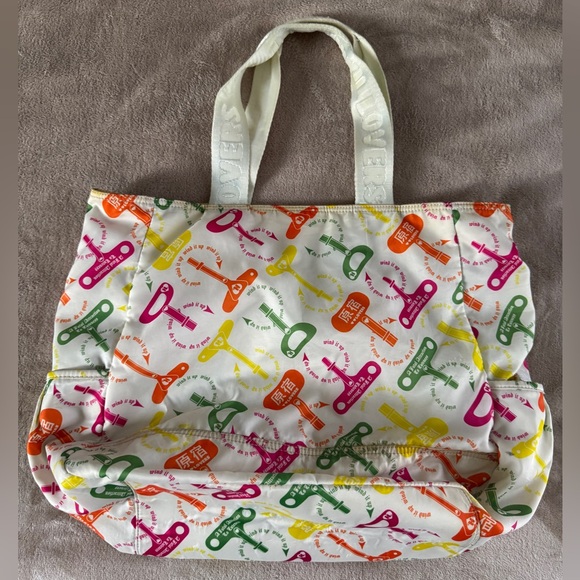 Harajuku Lovers Key Print Tote Bag Y2K Kawaii Japanese Streetwear Cute - Picture 5 of 12